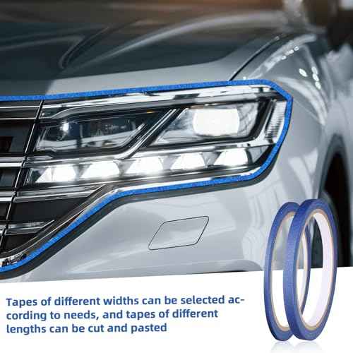 Pinstripe Tape - 8 Rolls, 1/8, 1/4 Inch Line, Whiteboard & Blue Pinstriping Tape for Paint, Wall & DIY Projects