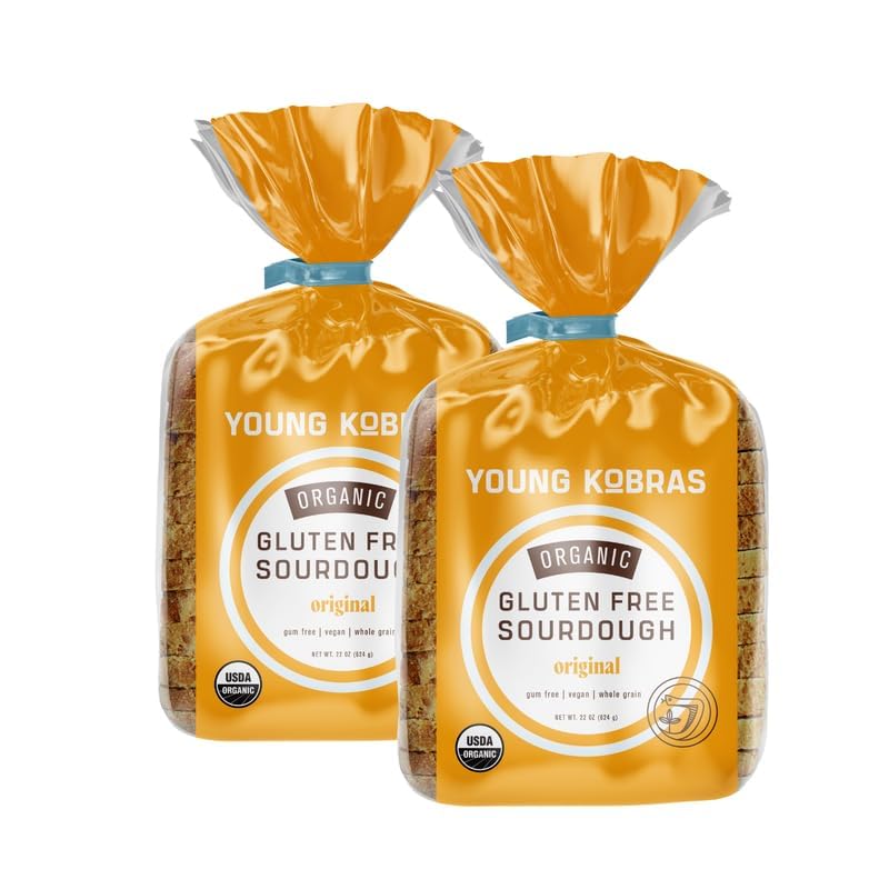 Young Kobras Organic, Gluten-Free Original Sourdough Bread (2-pack) - Allergen Friendly, Vegan, Gum-Free, Simple Ingredients & Made Fresh to Order
