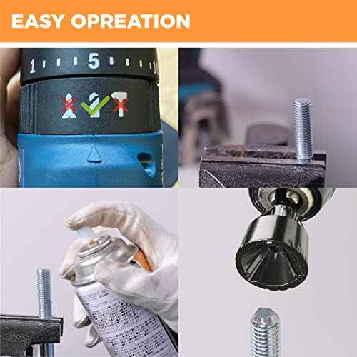 Tungsten Carbide Inner and Outer Deburring External Chamfer Tool Set for Removing Burr, Quick Release Hex Shank Deburring Tool for Metal Rod, Tube, Copper/PVC Pipe