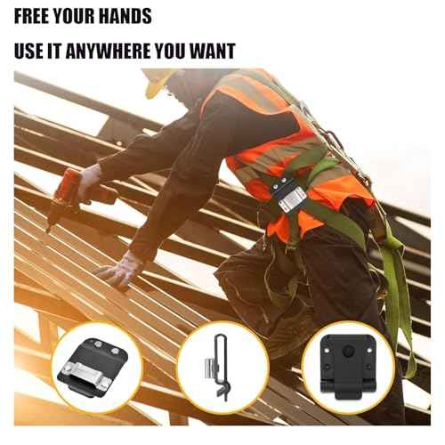 Tape Measure Holder for Belt, Heavy Duty Tactical Tape Measuring Holster Tool Belt Clip Holder Fits up to 2" Tool Belt Prevent Pants Pocket Tearing