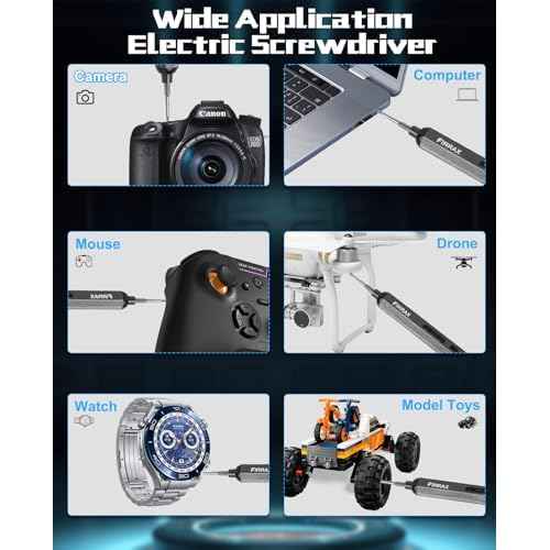 Mini Electric Screwdriver Set, FIRRAX 76-in-1 Small Electric Precision Screwdriver Cordless with 5 Torque Settings, 64 Bits, LED Lights, Power Screwdriver Repair Tool Kit for PC Phone Camera