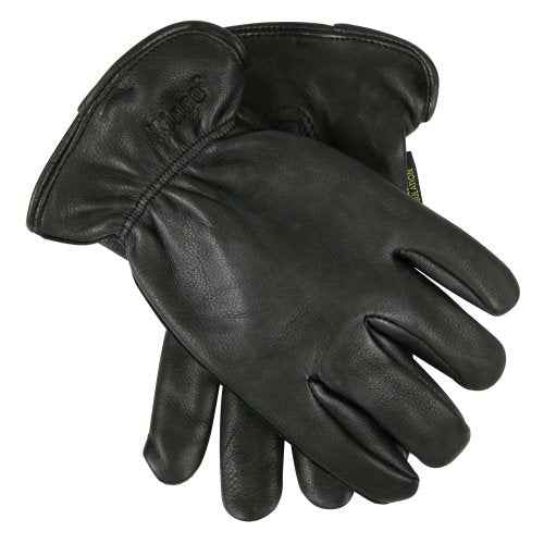 Kinco, 90HKN-M, Thermal Lined Grain Deerskin Leather Work Glove for Men (BLACK, Medium)