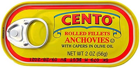 Cento - Rolled Fillets Of Anchovies With Capers In Olive Oil, (10)- 2 Oz. Tins