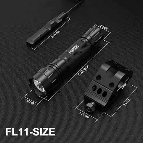 Feyachi Tactical Flashlight LED Weapon Light 1200 Lumen with Picatinny/M Lock Rail Mount and Pressure Switch Included