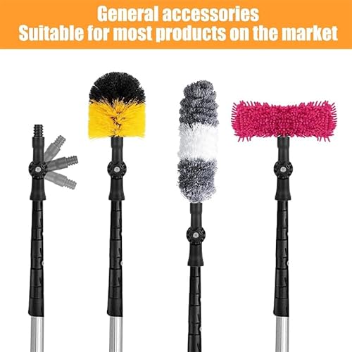 Universal Joint Angle Adaptor for Telescoping Extension Pole, (Head Only, No Standard Pole) Versatile for Window Cleaning, Gutter Cleaning, Light Bulb Changing, Painting & More 2 Pack