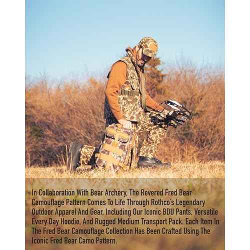 Rothco X Bear Archery Fred Bear Camo Medium Transport Pack ? Hunting Backpack with 25L Storage Capacity Backpack
