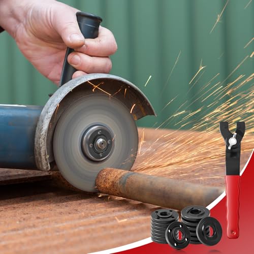 Hicarer 25 Pcs Angle Grinder Nut Angle Grinder Wrench Kit 5/8"-11 Flange Metal Lock Nut Wrench Compatible with Dewalt/Makita/Bosch/Hitachi/Metabo (Red)