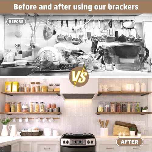 Countertop Support Bracket 16 Inch 3 Pack Countertop Bracket for Granite 3/8" Thick 16"x6"x2.5" Heavy Duty L Brackets Shelf Brackets Metal Corbels for Quartz/Granite/Wood/Concret/ Laminate Countertops