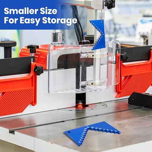 Dreyoo Table Saw Height Gauge, Aluminum Height Gauge Saw for Router Table, Precision Woodworking Measuring Tools Setup Cutting Blade from 1/8 to 2 Inch, 1/4" Thick for Solid Standing(Blue)