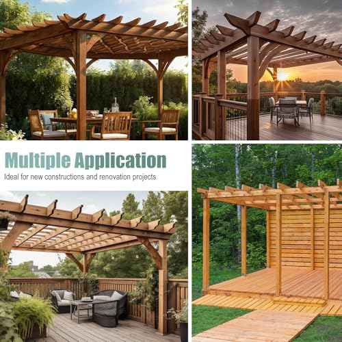 100 Pack Heavy Duty Hurricane Ties with Black Powder-Coated, Hurricane Straps Trusses/Rafters Ties Brackets Joist Hangers for Wood, Shed, Roof