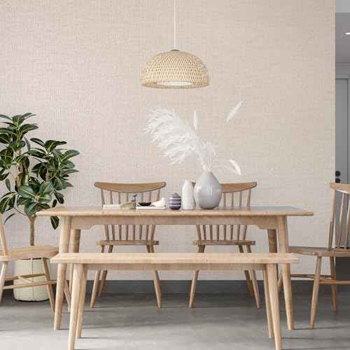 Khaki Grasscloth Peel and Stick Wallpaper 15.7"x118" Modern Textured Contact Paper Faux Linen Removable Self Adhesive Vinyl Wallpaper for Bedroom Kitchen Cabinets