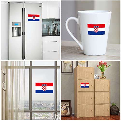 QQSD Croatia Flag Sticker Croatian Decal in Multiple Sizes, 3 Pack, 11.7 x 8.3 Inches