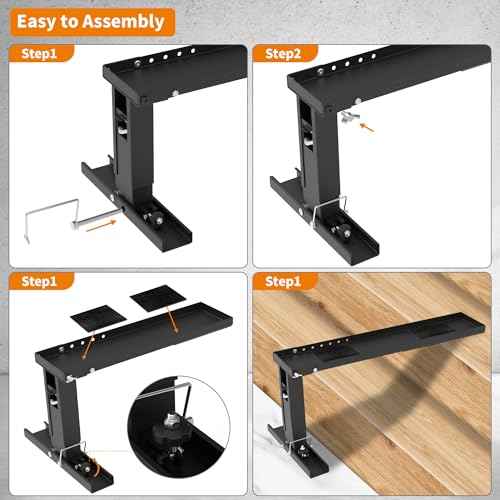 Foozet Extender Ladder Stabilizer, Levelers for Extension Ladders, Adjustable Height Range for Single and Extension Ladder for Stairs 14.4¡±-18¡±