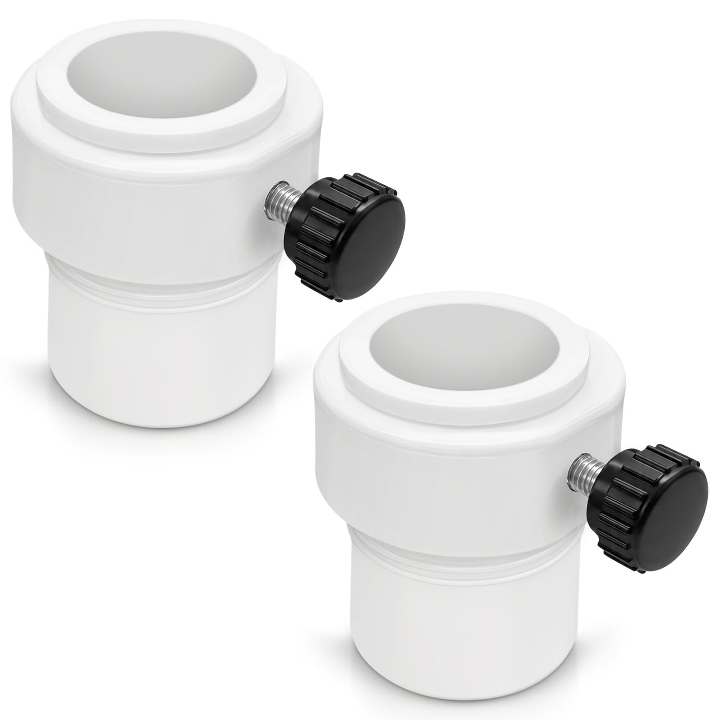lodfGL Upgraded Pool Umbrella Pole Stabilizer Sleeve Adapter - Fit 1.5" & 1.35" Umbrellas for Waterways & AquaStar Single-Threaded Pool Deck Sleeves, Reduces Movement, White PC+ABS, 2Pack