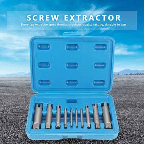 20 Pcs Tap Extractor Set 3/4 Flute Broken Head Screw Remover Stripped Tap Extractor Set Steel 3 Types
