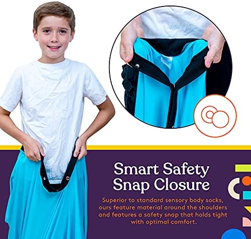 Special Supplies Sensory Body Sock Full-Body Wrap to Relieve Stress, Stretchy, Breathable Cozy Sensory Sack for Boys, Girls