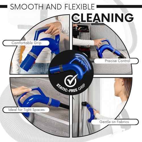 Upgraded Replacement Hose Handle - Premium Quality Shark OEM Vacuum Cleaner Hose Handle - Shark Navigator Rotator Lift-Away Upright for NV360 Series (Blue)