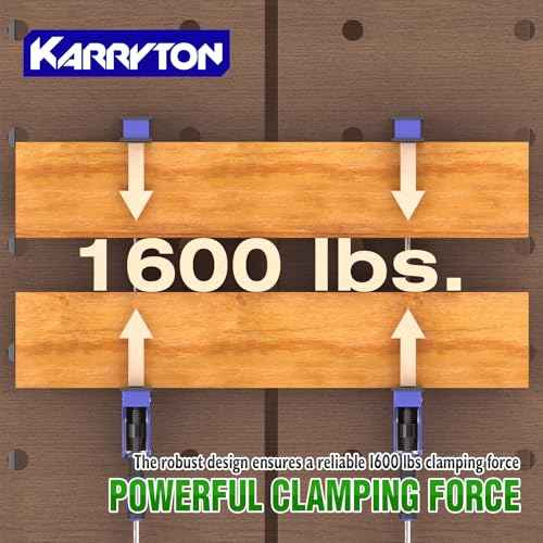 24-Inch Parallel Clamps, Heavy Duty Bar Clamps for Woodworking, 4" Throat Depth w/ 1600LB Force 2-Pack
