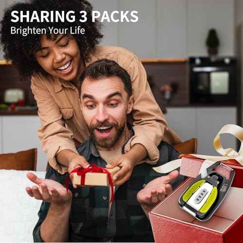 Lighter Electric Lighter and LED Flashlight ? 2-in-1 | WARSUN 3-Pack Mini Clip-On Rechargeable EDC Flashlight, 400 Lumens, USB-C, Bottle Opener, Dog Light, Everyday Carry