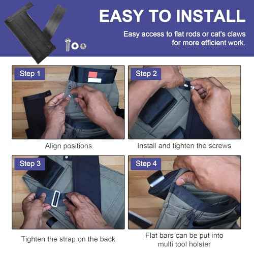 Flat Bar Holster Compatible with Diamondback Multitool Pouches, Multi Tool Holster Fits for Diamondback Tool Belts Utility Holster, Tool Pouch Holder with Adjustable Strap, 9.25 x 4 Inches