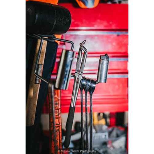 Generic Multipurpose Tool Hook - Black Metal, 100% Metal, Wall Mount, 1 Hook, Holds Up to 35 Pounds, Tool Organizer