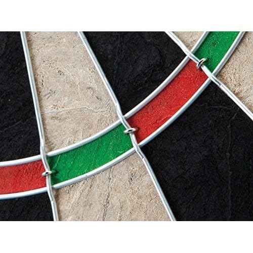 Viper Vault Cabinet & Shot King Sisal/Bristle Dartboard Ready-to-Play Bundle with Two Sets of Steel-Tip Darts, Throw Line, and Dry Erase Scoreboards, Walnut Finish