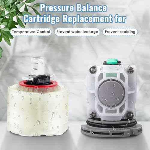 Dreyoo Pressure Balancing Unit Compatible with American Standard M952100-0070a and Pressure Balance Cartridge, Cartridge Replacement Kit for Bath Tub and Shower (Compatible with 023529-0070a)