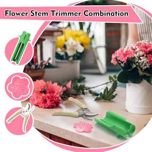 Rose Thorn Stripper Tool, Zhoujitong - 3-in-1 Professional Rose Dethorner, Florist Supplies, Florist-Grade Thorn Remover for Roses with Safety Guard for Bouquets and Pruning