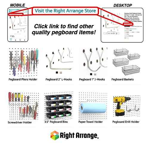 Pegboard Bins - 12 Pack Black - Hooks to Any Peg Board - Organize Hardware, Accessories, Attachments, Workbench, Garage Storage, Craft Room, Tool Shed, Hobby Supplies, Small Parts