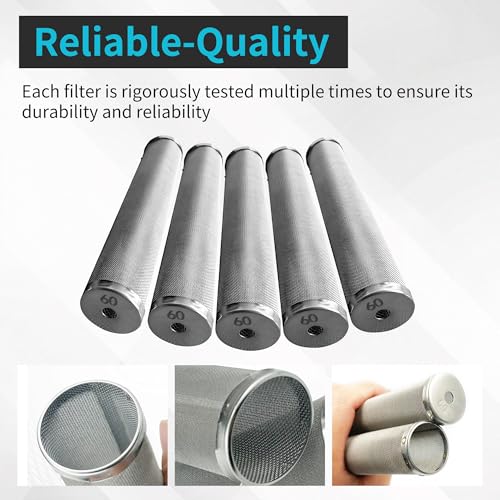 5 Pack 730-067 60 Mesh Fluid Manifold Filter Compatible with Titan Impact 440, 740, 1040i, 640i, 840i, Elite 2000, PowrPin 3500, 5500, and More Models Paint Sprayer Filter