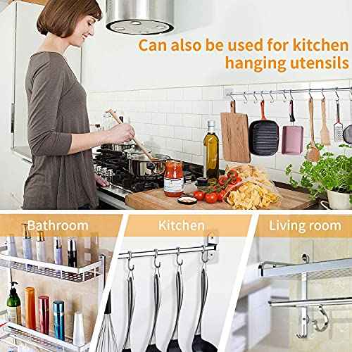 8-Set Adhesive Screws Wall Mount Hanging Nails No-Trace No Drilling Stick-on Sticky Screw with 3 Different Size Screw for Bathroom Kitchen Storage Room Tile Wall (1)