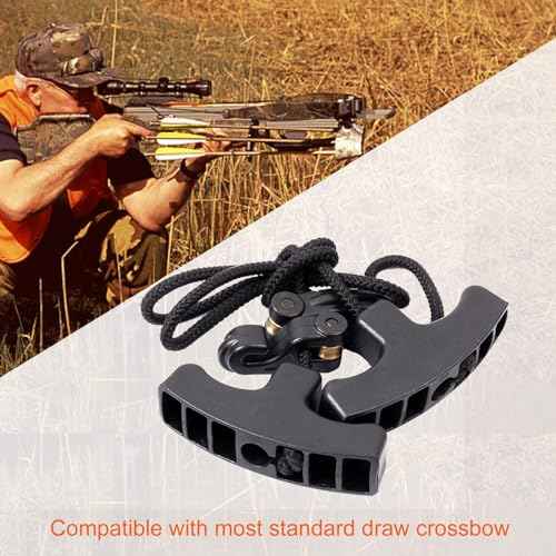 SOPOGER Crossbow Cocking Rope, Crossbow Cocking Device T Handle Crossbow Draw Assist, Crossbow Pull Cord Rope Cocker String Puller Assist Tool