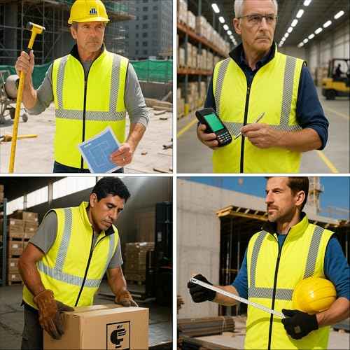 PAFESTER Reflective Safety Vest Reversible Visibility Reversible For Men & Women Wind Resistant Waterproof Insulated Meets