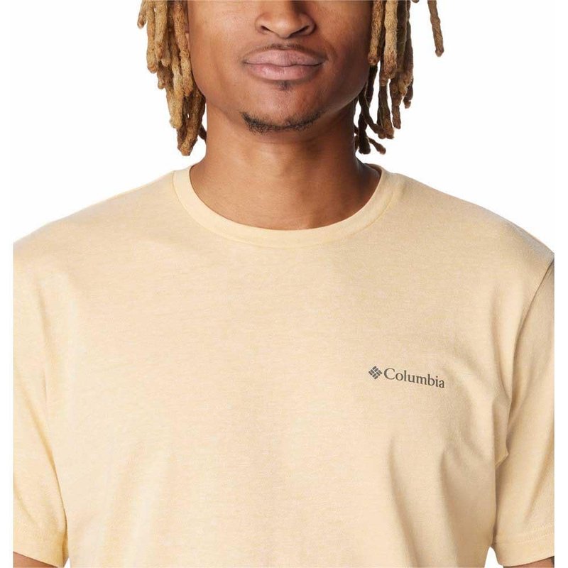 Columbia Men's Thistletown Hills Short Sleeve, Light Camel Heather, Large Tall