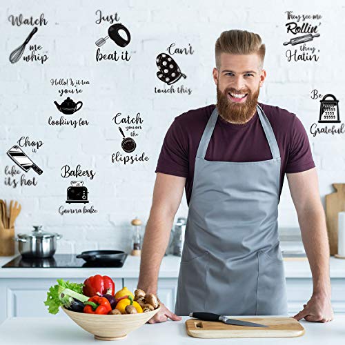 Kitchen Quotes Wall Stickers Lettering Wall Decal Kitchenware with Sayings Decoration for Kitchen Dining Baking Room Restaurant Decoration