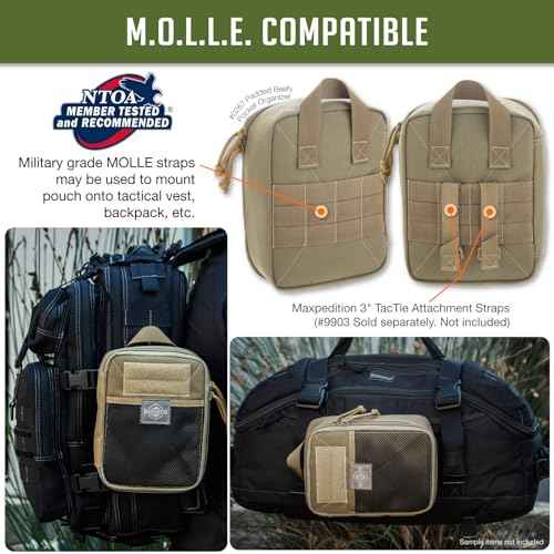 MAXPEDITION Padded Beefy Pocket Organizer (6¡± x 2.5¡± x 8¡±) EDC Pouch, Tactical Tool Pouch for Organization, MOLLE Accessories for Everyday Carry, 0267