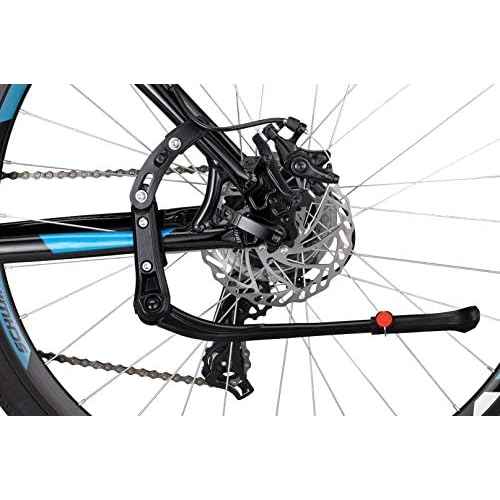 Schwinn Adjustable, Center or Rear Mounted Kickstand, Black, Fits Adult Bikes, Steel, Aluminum or Aluminum Alloy, Easy Installation, Top Plate and Bolt Included, Kickstand for Adult Bike