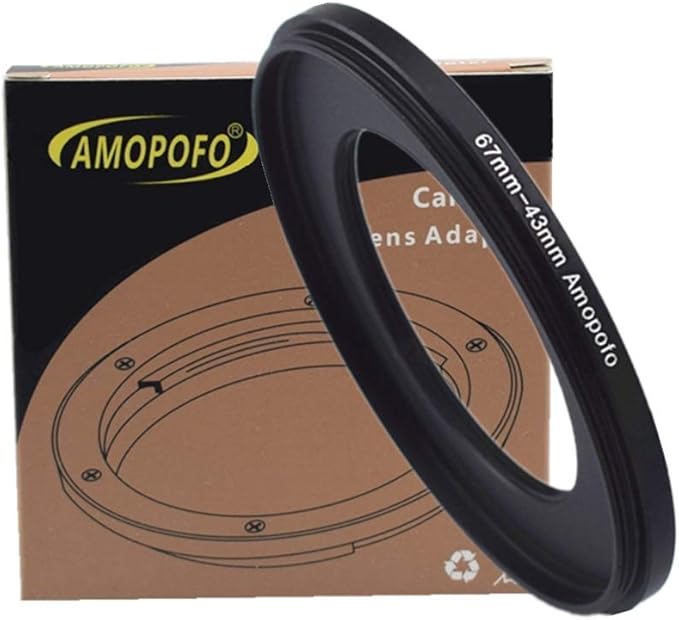 67mm to 43mm /67mm-43mm Step-Down Ring Filter Adapter for All Brands UV,ND,CPL,Metal Step-Down Ring Adapter