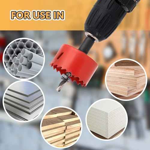 6 in. Bi-Metal Hole Saw Drill Bits - Versatile and Durable Hole Cutter for Wood, Plywood, Plaster Drywall, Ceiling, Plastic Pipe, PVC and Thin Metal - Includes Arbor & Pilot Bit (152mm)