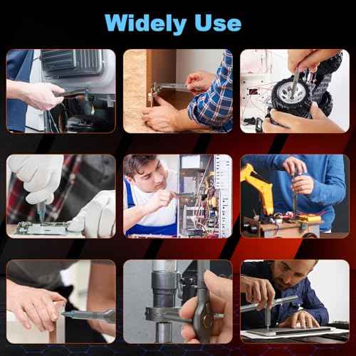 24 In 1 Magnetic Screwdriver Set, DIY Ratchet Mini Screwdriver Set, Removable Self Assembly Precision Screwdriver Kit, Portable Precision Repair Tool Kit for PC Furniture Bicycle