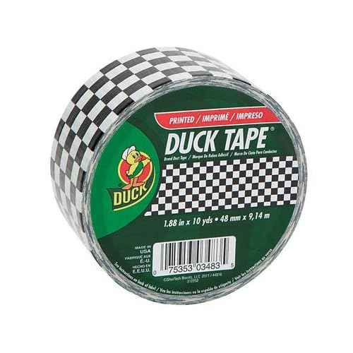 Duck 1.88 in. W x 10 yd. L Black/White Checker Duct Tape