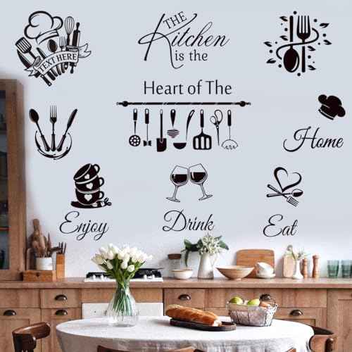 Kitchen Wall Decor Quote Stickers and Decals for Dining Room and Living Room