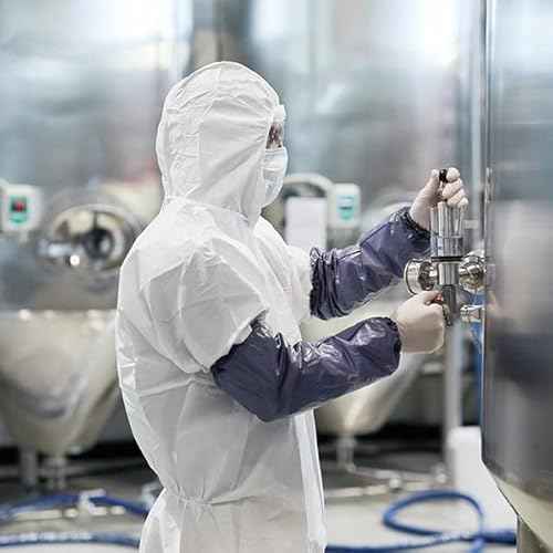 PENTAGON SAFETY EQUIPMENT 5 Pack Heavy Duty Disposable Coveralls with Hood, Breathable Hazmat Suits