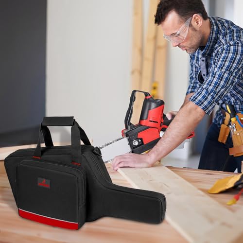 Mini Chainsaw Case Compatible with Milwaukee Electric Tool M18/ M12/CRDLSS 12V Fuel Hatchet 6In 8In Pruning, Waterproof Chainsaw Storage Bag Fits for RYOBI & Chrome (3004-20) & Accessories (Bag Only)