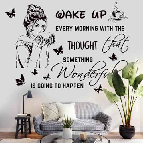 Inspirational Quotes Motivational Wall Stickers Letter Decals Vinyl Sayings Beauty Eye Stickers for Women Bedroom Girls Bathroom Beauty Salon Decoration