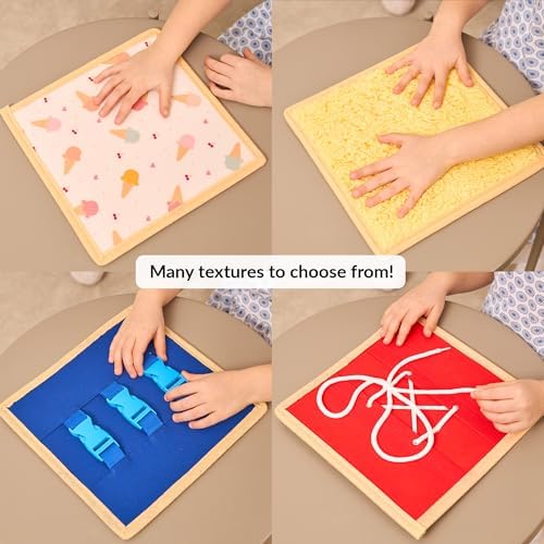 Sensory Wall Panel for Kids | Textured Tiles Sensory | Sensory Wall for Play & Learning | Sensory Mats for Toddlers & Classrooms | Interactive Texture Panels | Sensory Wall 16 Pack