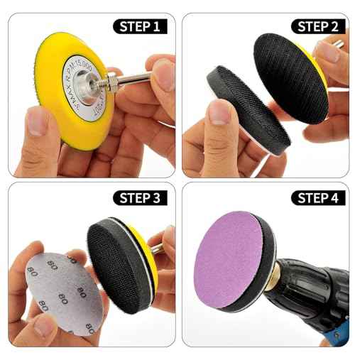 3 Inch Sanding Disc 40Pcs, 400 Grit Sandpaper, Drill Sanding Attachment, Wet Dry Hook and Loop Sandpaper Discs for Random Orbital Sanders, Alumina Sand Paper for Wood, Metal, Automotive