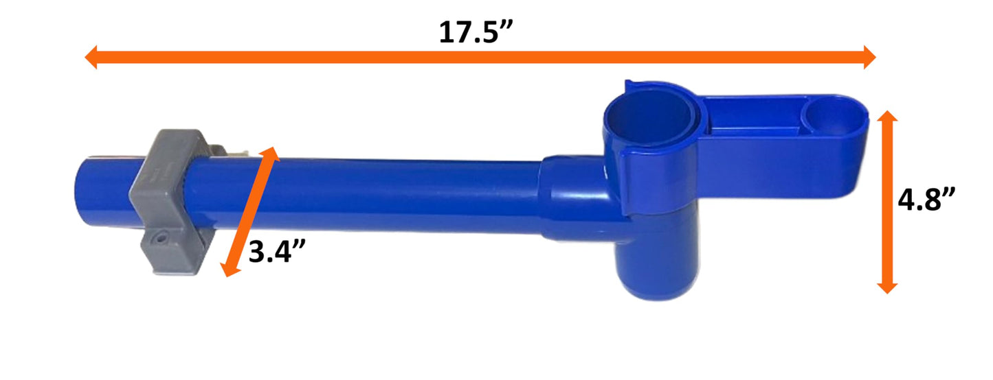 LEAF BONE – Leaf Skimmer Kit for Above Ground Pools and In-Ground Pools, Hands-Free Pool Skimmer holds your Leaf Rake Net to skim floating debris, Fits Most Leaf Nets (Net Not Included)