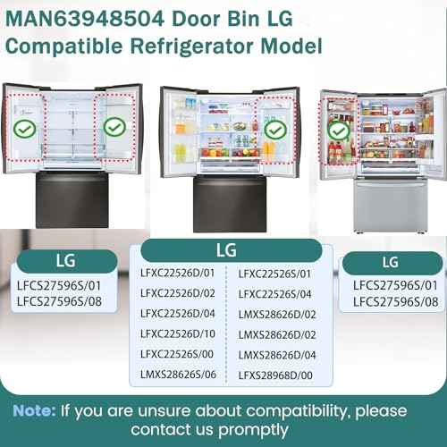 MAN63948504 Refrigerator Door Bin, Bin Basket Shelf Compatible with lg Refrigerator LFCC22426S, LFXS26973S, LFXC22526D, Replace 4976934 AP7176180 PS16662677 EAP16662677