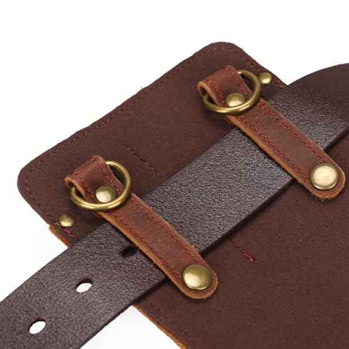 Tourbon Leather Florist Tool Waist Pouch Belt Garden Shoulder Crossbody Tools Bag Gardening Pruning Shears Holder Organizer Kit 4 Pockets (Brown)